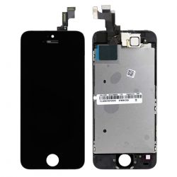 Apple ORIGINAL Čierny LCD displej iPhone 5S s prednou kamerou + proximity senzor OEM (bez home button)