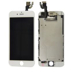 Biely LCD displej iPhone 6 (s prednou kamerou + proximity senzor OEM) - bez home button