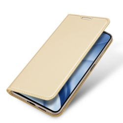 DUX DUCIS Skin Pro knižkové kožené puzdro na Xiaomi Mi 11 Lite 5G, zlaté