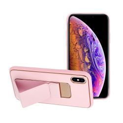 Forcell LEATHER Case Kickstand  iPhone XR  ružový