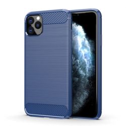 MG Carbon Case Flexible gumené púzdro na iPhone 11 Pro Max, modré