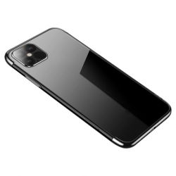 MG Clear Color silikónový kryt na iPhone 12 mini, čierny
