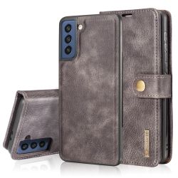 DG.MING Peňaženkový obal 2v1 Samsung Galaxy S21 FE 5G šedý