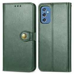 LEATHER BUCKLE Peňaženkový obal Samsung Galaxy M52 5G zelený