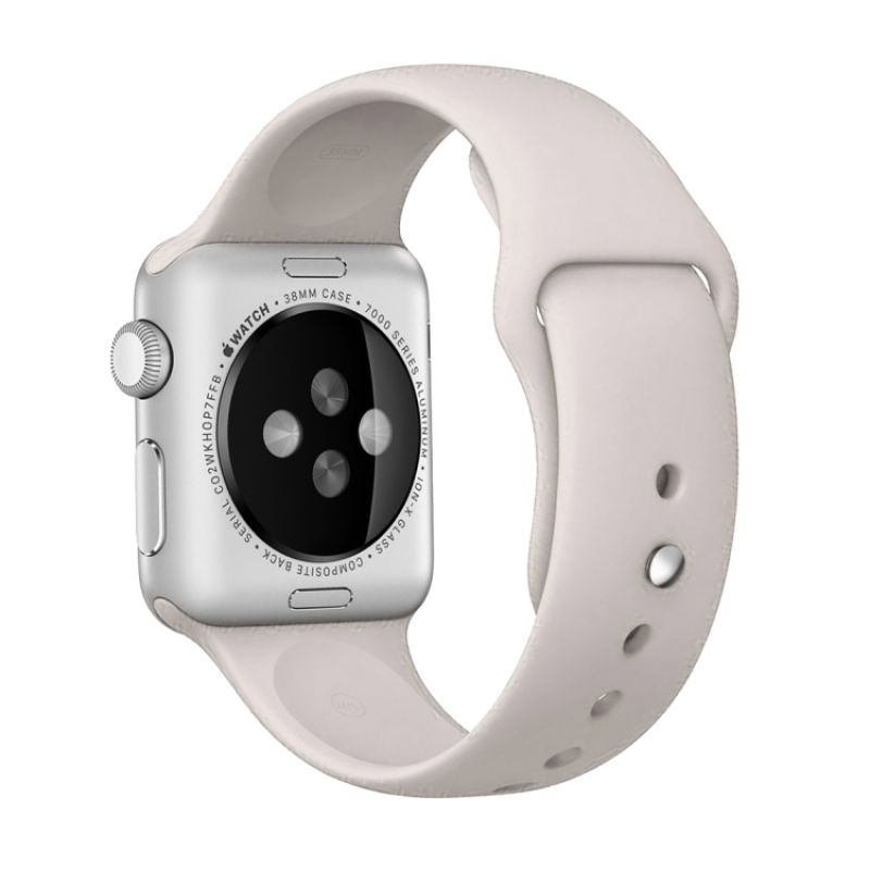 RUBBER Remienok Apple Watch 7 (45mm) / 6 / SE / 5 / 4 (44mm) / 3 / 2 / 1 (42mm) béžový