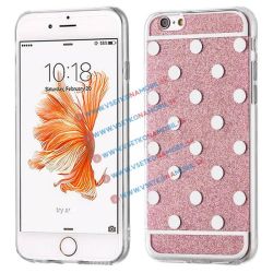 SHINY DOTS  Silikónový obal Apple iPhone  6 / 6S ružový