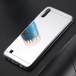 Zrkadlový silikónový kryt Samsung Galaxy A10 strieborný
