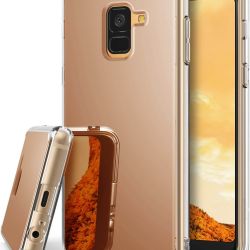 Zrkadlový silikónový kryt Samsung Galaxy A8 2018 (A530) ružový