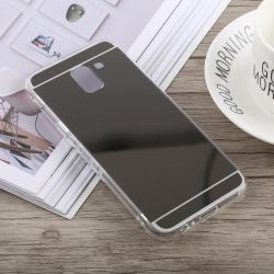 Zrkadlový silikónový kryt Samsung Galaxy J6 2018 (J600) čierny