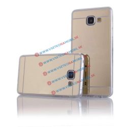 Zrkadlový silikónový obal Samsung Galaxy A3 2016 zlatý