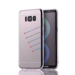 Zrkadlový silikónový obal Samsung Galaxy S8 Plus strieborný