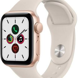 Apple Watch SE GPS 44mm Gold Aluminium Case with Starlight Sport Band MKQ53VR/A