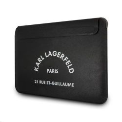 KLCS133RSGSFBK Karl Lagerfeld Kožené RSG Logo Sleeve Pouzdro pre MacBook Air/Pro, Čierna