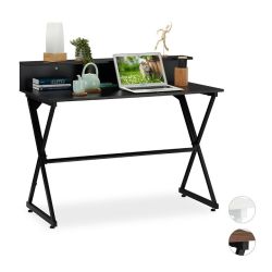 Písací stolík s policou RD6055, čierny 110 cm