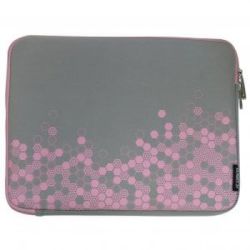 Obal na notebook 12,1', Graphic, šedo-ružový z neoprénu, Logo 28597