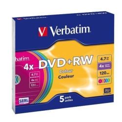 VERBATIM 43297P DVD+RW SERL 4x 5ks