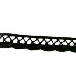 Čierna cvernová čipka š.1,80 cm - (m)