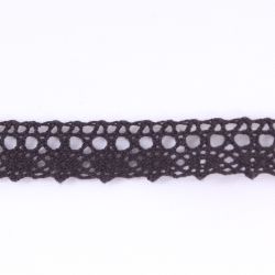 Krajka bavlnená - čierna (š. 1,8 cm)