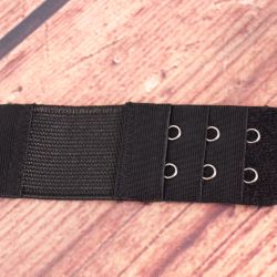 Predlžovák na podprsenku s gumou dvojitý - čierny (v. 3 cm)