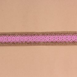 Dekoratívny pás VZOR 1. (š. 2,5 cm) - ružovo-hnedý
