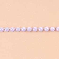 Korálkový pás - bledofialový (š. 6 mm)