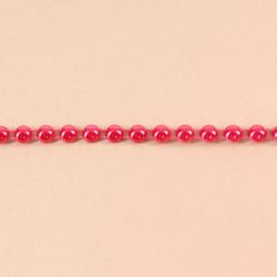 Korálkový pás - červený (š. 6 mm)
