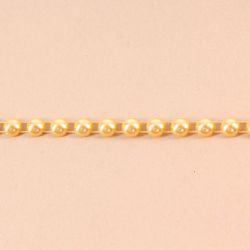 Korálkový pás - zlatožltý (š. 6 mm)