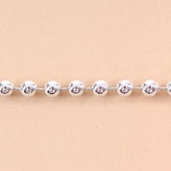 Korálky - reťaz - strieborná (priemer 8 mm)