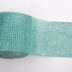 Štrasový pás tmavozelený (š.12 cm)
