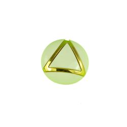 Gombík biely so zlatým trojuholníkom 2