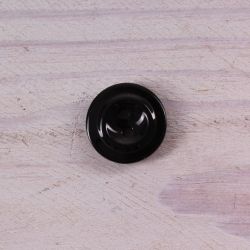 Gombík lesklý malý (priemer 1,5 cm) - čierny