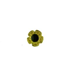 Gombík zlatý kvet s čiernym očkom