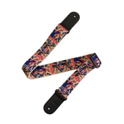 Alice A040-D3 Polyester guitar strap, leather end, 5cm wide