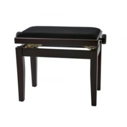 GEWA Piano bench Deluxe Rosewood matt Black cover