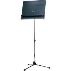 K&M 118/3 Orchestra music stand , nickel stand with black wooden desk