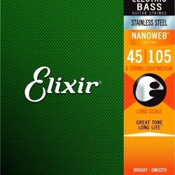 Elixir 14677 Bass NanoWeb Stainless Steel Medium/Long Scale
