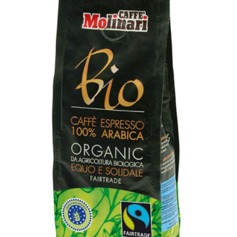 Molinari 100% Arabica Bio a Fairtrade 250g, mletá