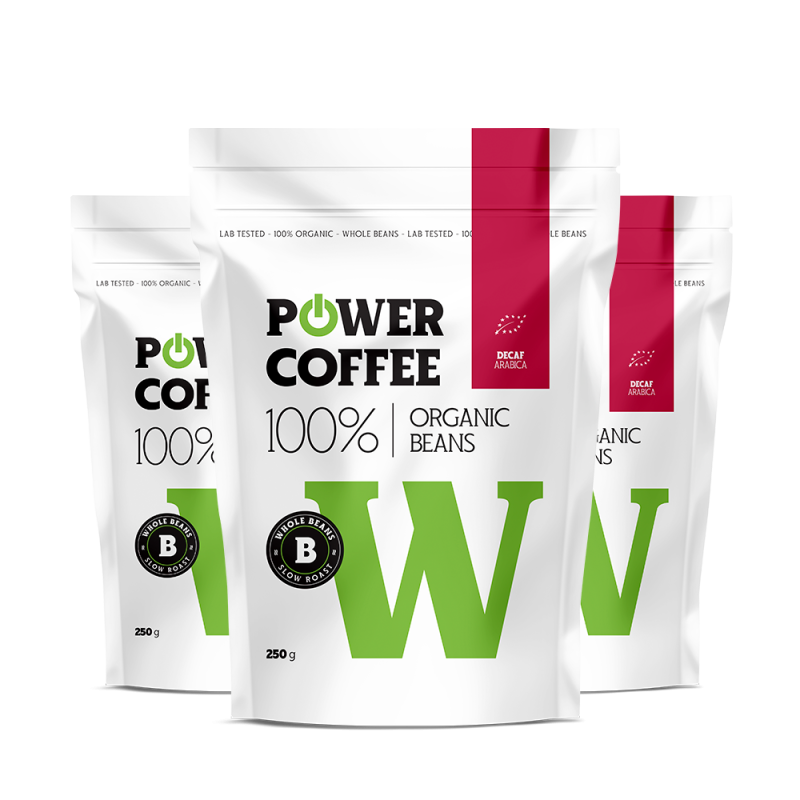 POWERLOGY Power Coffee Decaf Arabica BIO 250 g Triple pack