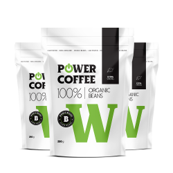 POWERLOGY Power Coffee Extra Strong BIO 250 g Triple pack