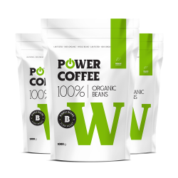 POWERLOGY Power Coffee Organic Espresso BIO 1000 g Triple pack