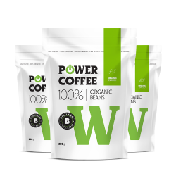 POWERLOGY Power Coffee Organic Espresso BIO 250 g Triple pack