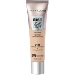 Maybelline Ľahký make-up Dream Urban Cover SPF 50 (Full Coverage Light weight Protective Make-Up ) 30 ml 126 Nude Beige