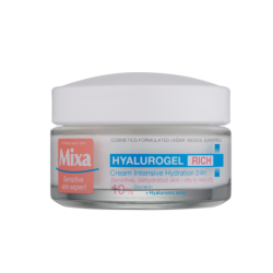 MIXA Hyalurogel rich hydratačný denný krém pre citlivú, suchú a dehdratovanú pleť 50 ml