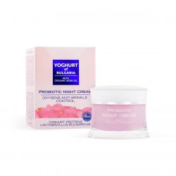 Nočný pleťový krém proti vráskam probiotický s organickým ružovým olejom YOGHURT OF BULGARIA 50 ml