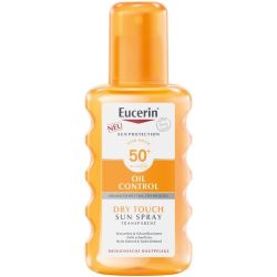 EUCERIN Sun oil control dry touch SPF50+ transparentný sprej na opaľovanie 200 ml