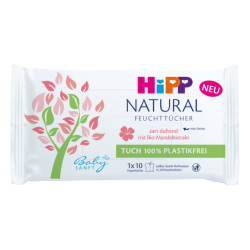HIPP Babysanft natural vlhčené obrúsky s Bio-mandľovým extraktom 10 kusov