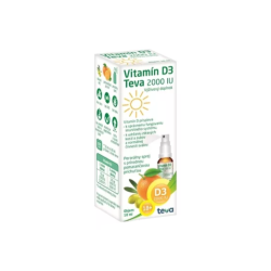 TEVA Vitamín D3 2000 IU sprej, pomarančová príchuť 10 ml