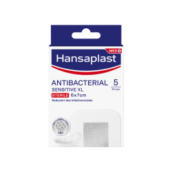 HANSAPLAST MED antibacterial sensitive XXL 6 x 7 cm 5 kusov
