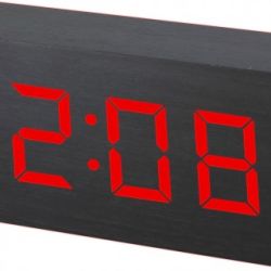 Digitálny LED budík MPM s dátumom a teplomerom C02.3565.90 RED, 21cm