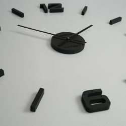 3D Nalepovacie hodiny DIY ADMIRABLE SWEEP EKO z254g-2, čierne 75cm